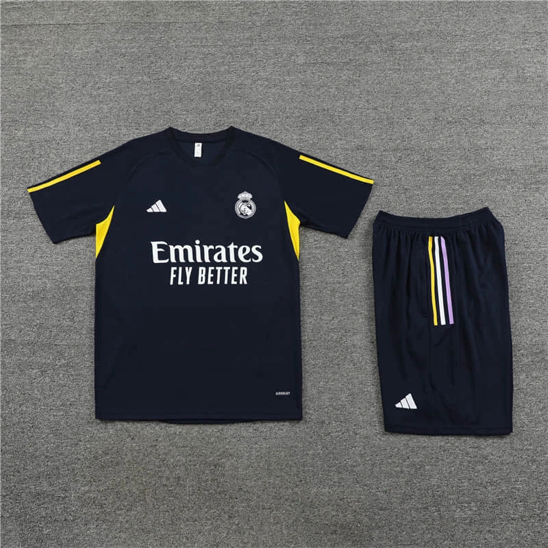 Conjunto Camisa e Short Real Madrid Azul Marinho - 2023/24