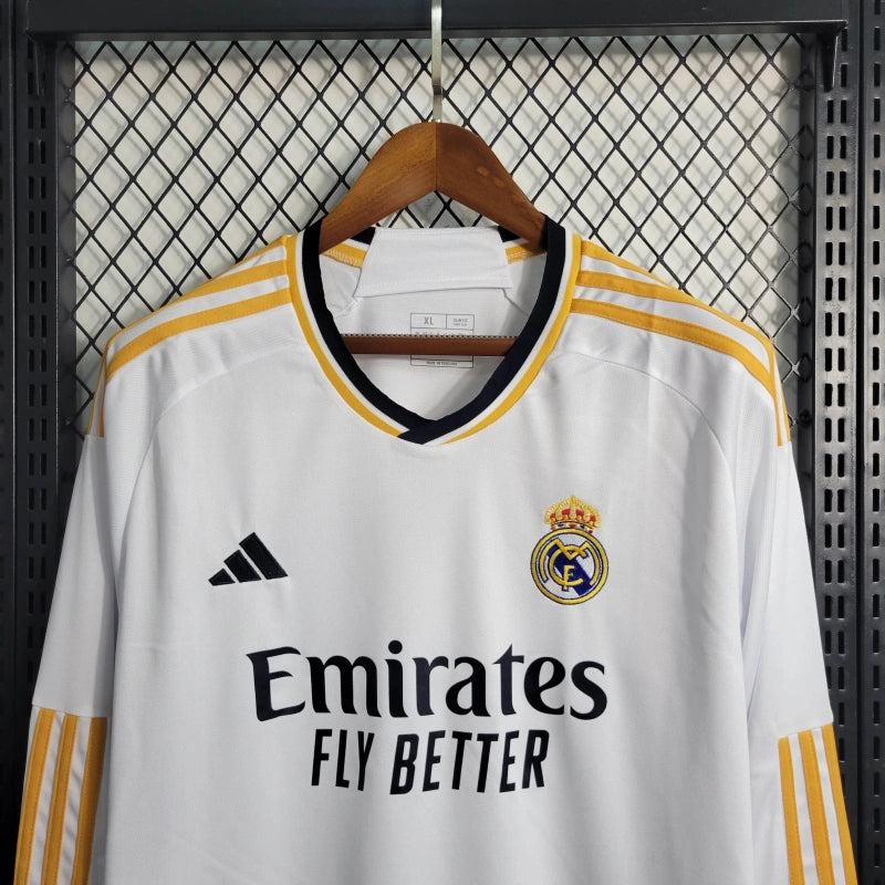 Camisa Real Madrid I - 2023/24 - Torcedor Manga Longa