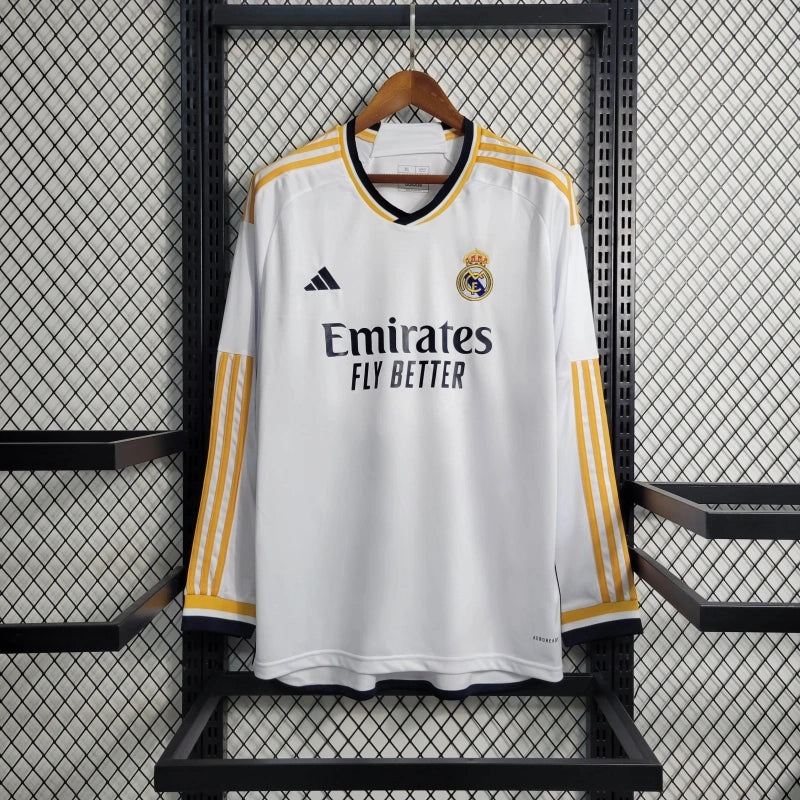 Camisa Real Madrid I - 2023/24 - Torcedor Manga Longa