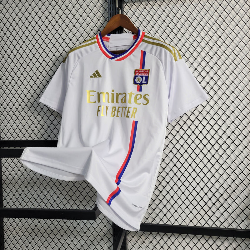 Camisa do Lyon 2023/24 Branco e Dourado - Torcedor