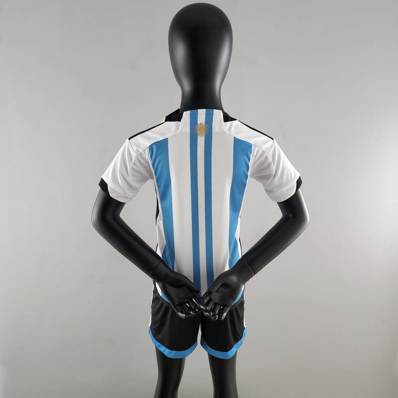 Conjunto Infantil Argentina 2022/23 - Home Torcedor Pro