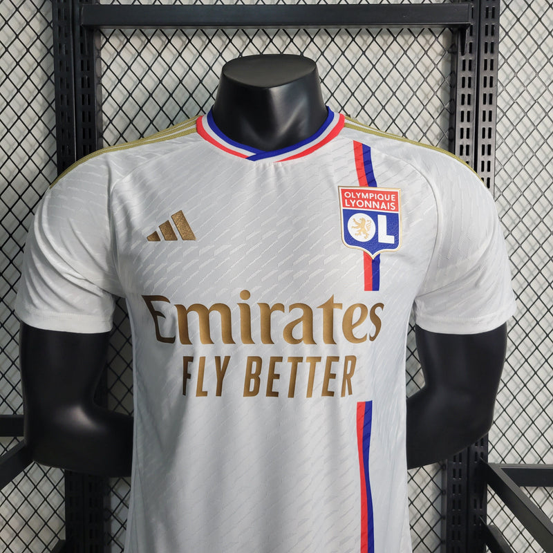 Camisa do Lyon 2022/23 Branco e Dourado - Jogador