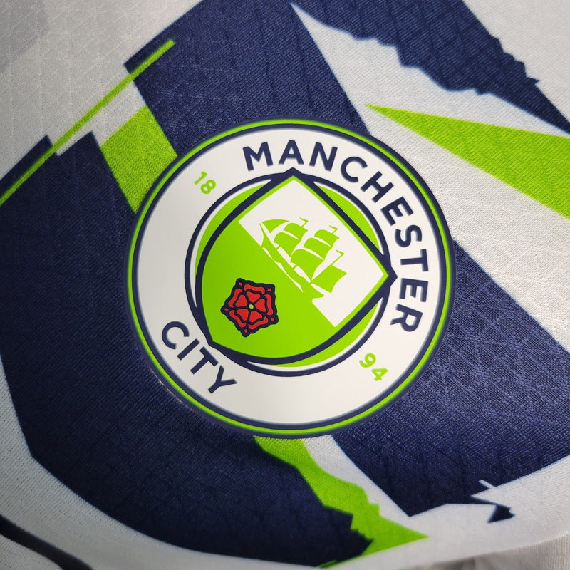 Camisa do Manchester City 2023/24 Branco Edição Especial Versão Jogador