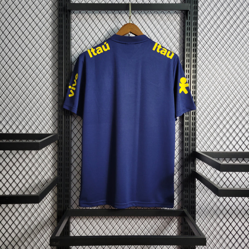 Camisa Seleção do Brasil 2022/23 Polo Azul Royal - Torcedor