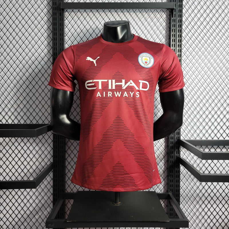Camisa do Manchester City 2023/24 Red Goleiro Versão Jogador