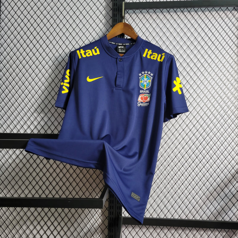 Camisa Seleção do Brasil 2022/23 Polo Azul Royal - Torcedor