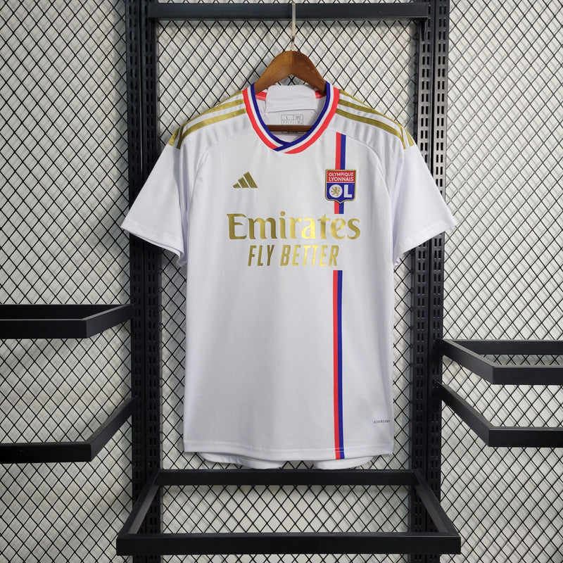 Camisa do Lyon 2023/24 Branco e Dourado - Torcedor
