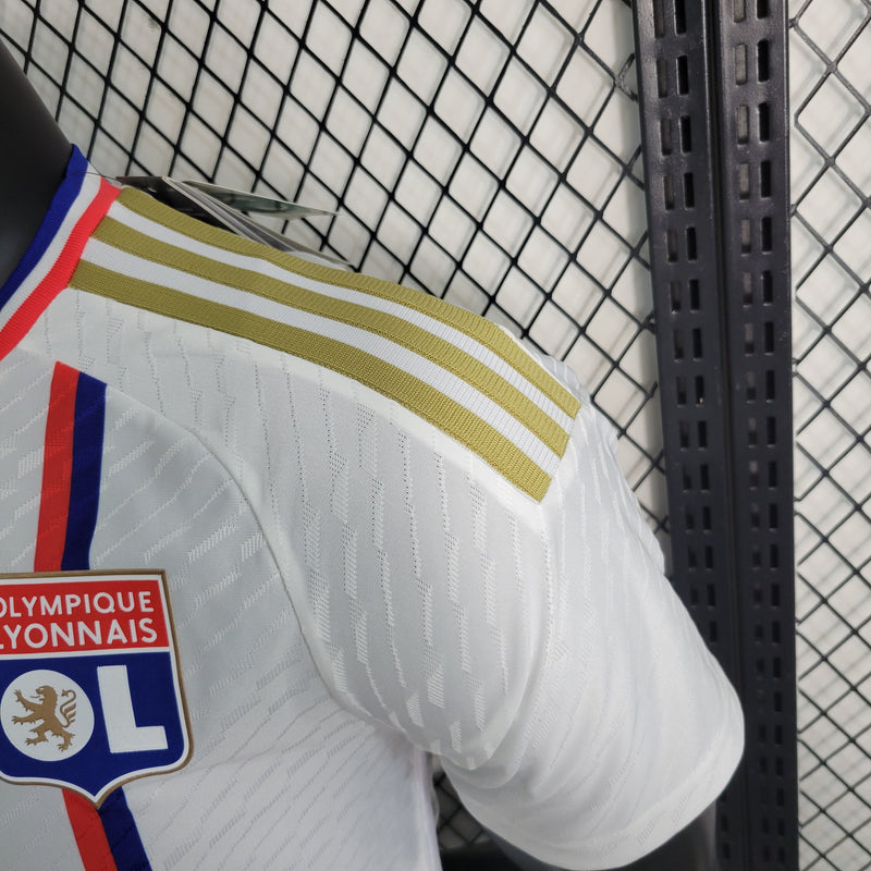 Camisa do Lyon 2022/23 Branco e Dourado - Jogador